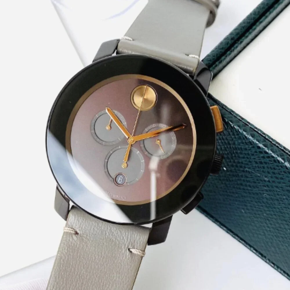 Movado Men's Brown Polished Dial Watch